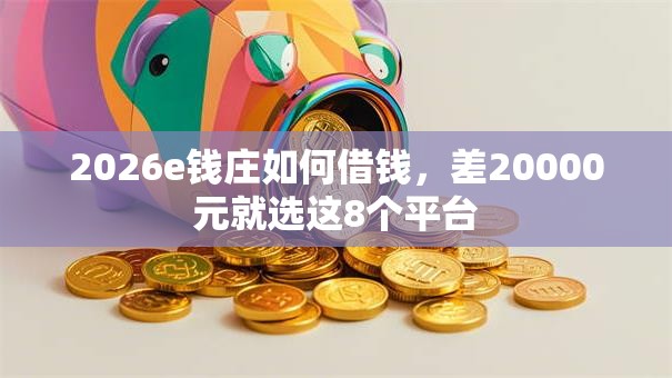 2026e钱庄如何借钱,差20000元就选这8个平台 2026e钱庄如何借钱,差20000元就选这8个平台