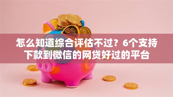 怎么知道综合评估不过?6个支持下款到微信的网贷好过的平台 怎么知道综合评估不过?6个支持下款到微信的网贷好过的平台