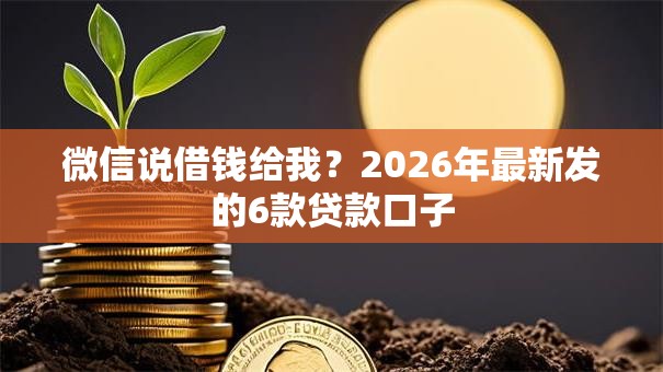 微信说借钱给我？2026年最新发的6款贷款口子