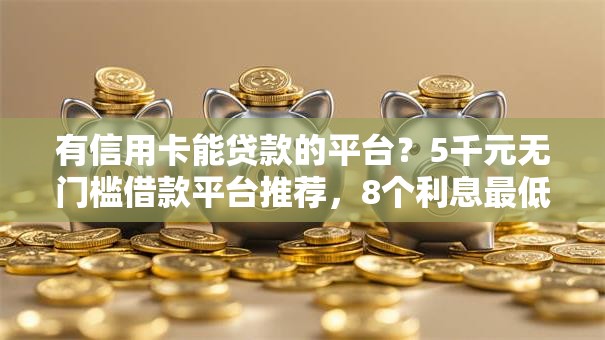 有信用卡能贷款的平台？5千元无门槛借款平台推荐，8个利息最低的贷款平台盘点