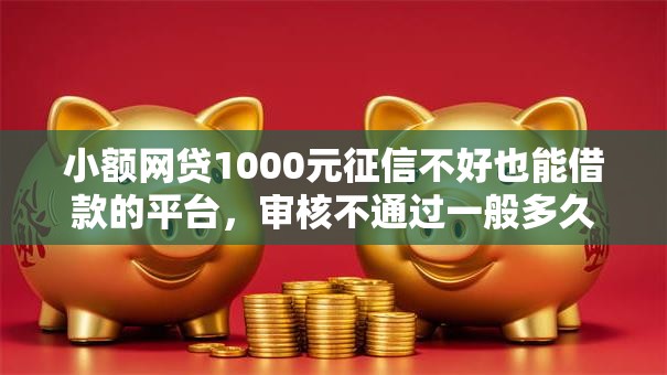 小额网贷1000元征信不好也能借款的平台，审核不通过一般多久通知的7个平台介绍