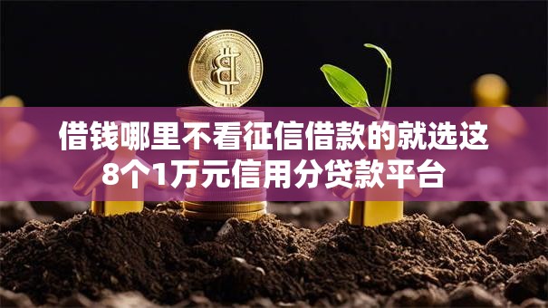 借钱哪里不看征信借款的就选这8个1万元信用分贷款平台