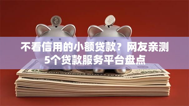 不看信用的小额贷款？网友亲测5个贷款服务平台盘点
