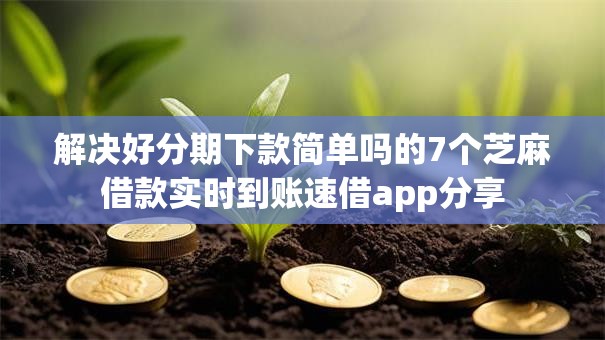 解决好分期下款简单吗的7个芝麻借款实时到账速借app分享