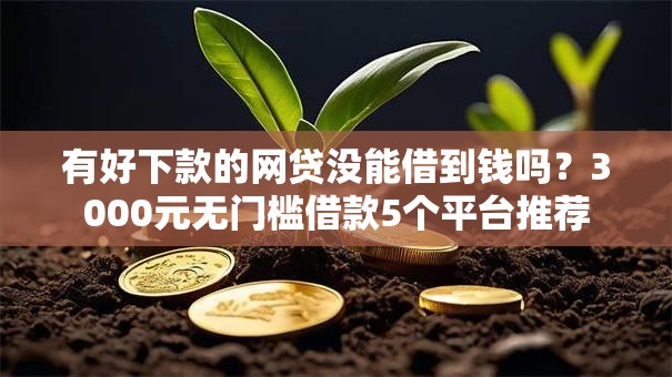 有好下款的网贷没能借到钱吗？3000元无门槛借款5个平台推荐