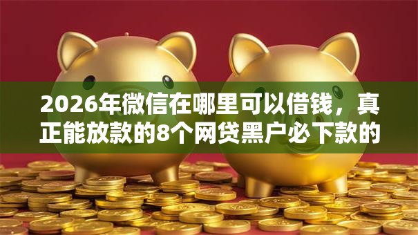 2026年微信在哪里可以借钱，真正能放款的8个网贷黑户必下款的口子推荐
