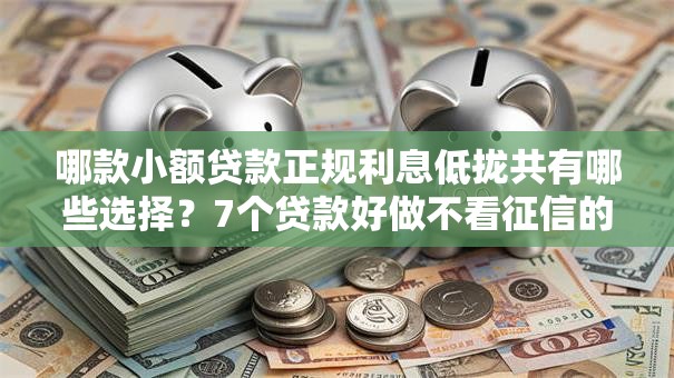 哪款小额贷款正规利息低拢共有哪些选择？7个贷款好做不看征信的口子详解