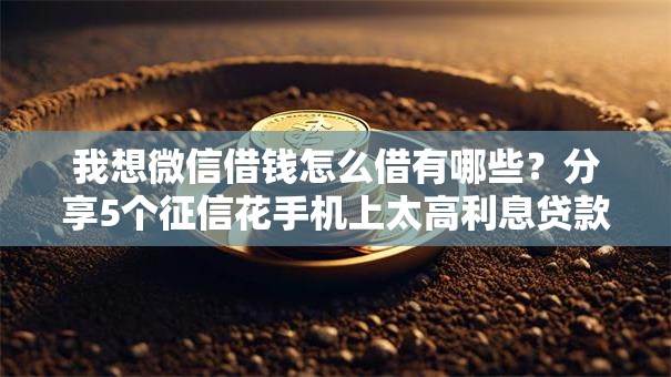 我想微信借钱怎么借有哪些？分享5个征信花手机上太高利息贷款软件