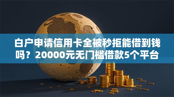 白户申请信用卡全被秒拒能借到钱吗？20000元无门槛借款5个平台推荐