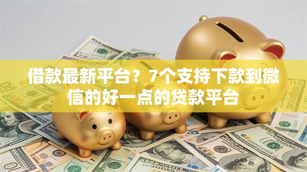 借款最新平台?7个支持下款到微信的好一点的贷款平台 借款最新平台?7个支持下款到微信的好一点的贷款平台