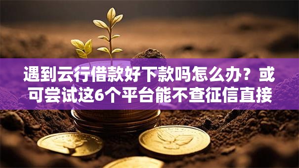 遇到云行借款好下款吗怎么办?或可尝试这6个平台能不查征信直接看出来借款额度 遇到云行借款好下款吗怎么办?或可尝试这6个平台能不查征信直接看出来借款额度