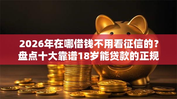2026年在哪借钱不用看征信的？盘点十大靠谱18岁能贷款的正规平台