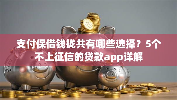 支付保借钱拢共有哪些选择?5个不上征信的贷款app详解 支付保借钱拢共有哪些选择?5个不上征信的贷款app详解