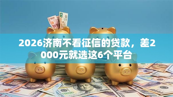 2026济南不看征信的贷款，差2000元就选这6个平台