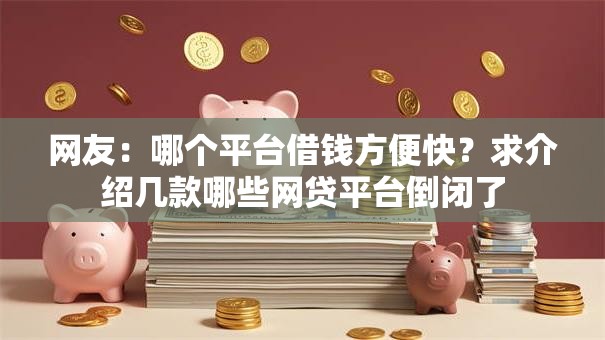 网友：哪个平台借钱方便快？求介绍几款哪些网贷平台倒闭了
