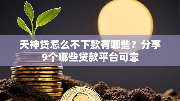 天神贷怎么不下款有哪些？分享9个哪些贷款平台可靠