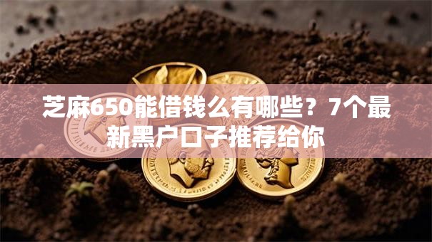 芝麻650能借钱么有哪些？7个最新黑户口子推荐给你