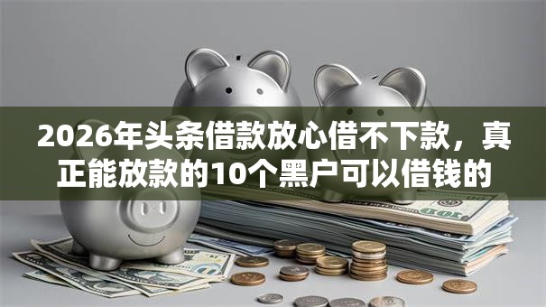 2026年头条借款放心借不下款，真正能放款的10个黑户可以借钱的软件推荐