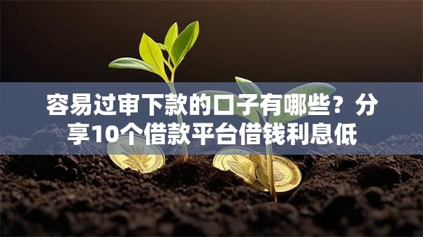 容易过审下款的口子有哪些?分享10个借款平台借钱利息低 容易过审下款的口子有哪些?分享10个借款平台借钱利息低