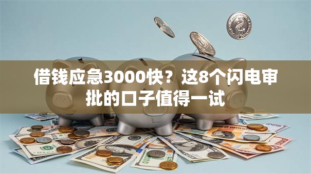 借钱应急3000快？这8个闪电审批的口子值得一试