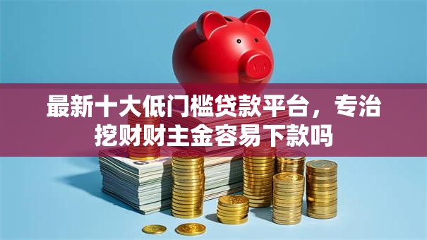最新十大低门槛贷款平台，专治挖财财主金容易下款吗