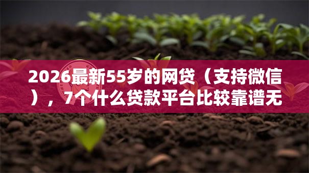 2026最新55岁的网贷(支持微信),7个什么贷款平台比较靠谱无私分享 2026最新55岁的网贷(支持微信),7个什么贷款平台比较靠谱无私分享