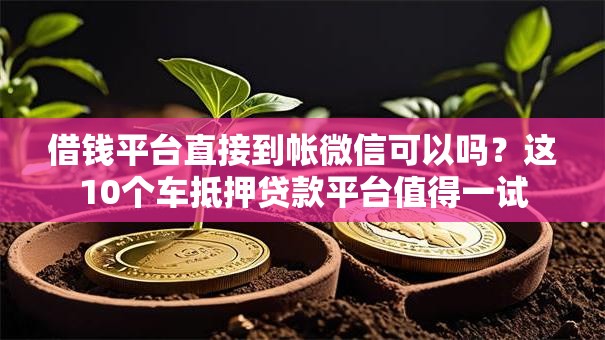 借钱平台直接到帐微信可以吗?这10个车抵押贷款平台值得一试 借钱平台直接到帐微信可以吗?这10个车抵押贷款平台值得一试