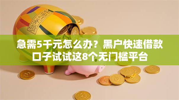 急需5千元怎么办？黑户快速借款口子试试这8个无门槛平台