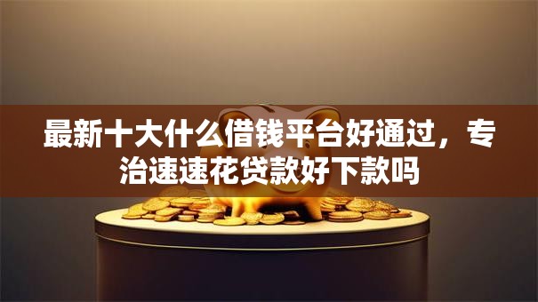 最新十大什么借钱平台好通过，专治速速花贷款好下款吗