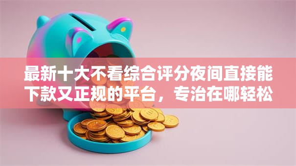 最新十大不看综合评分夜间直接能下款又正规的平台，专治在哪轻松借钱