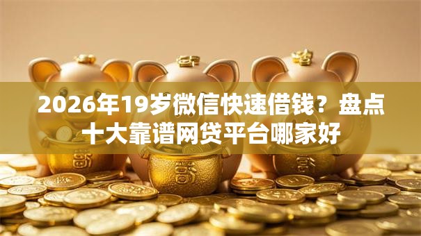 2026年19岁微信快速借钱？盘点十大靠谱网贷平台哪家好
