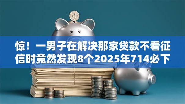 惊！一男子在解决那家贷款不看征信时竟然发现8个2025年714必下口子借款平台，事后分享了出来