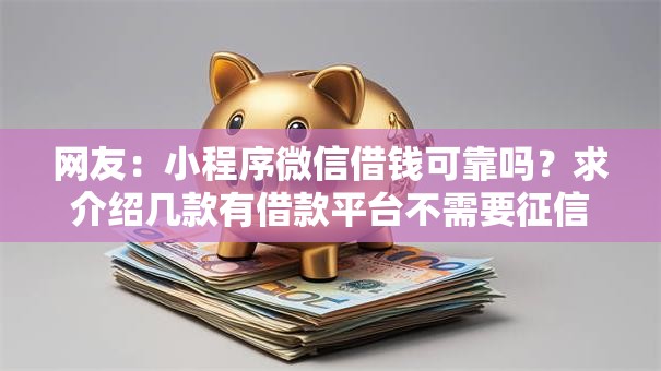 网友：小程序微信借钱可靠吗？求介绍几款有借款平台不需要征信就能借钱的