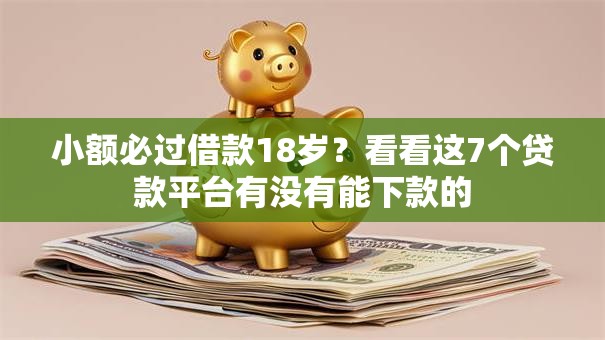 小额必过借款18岁？看看这7个贷款平台有没有能下款的