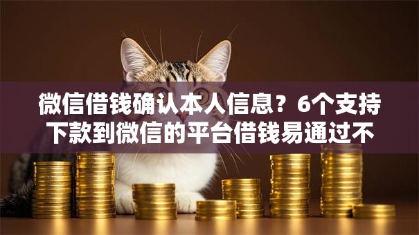 微信借钱确认本人信息？6个支持下款到微信的平台借钱易通过不看征信
