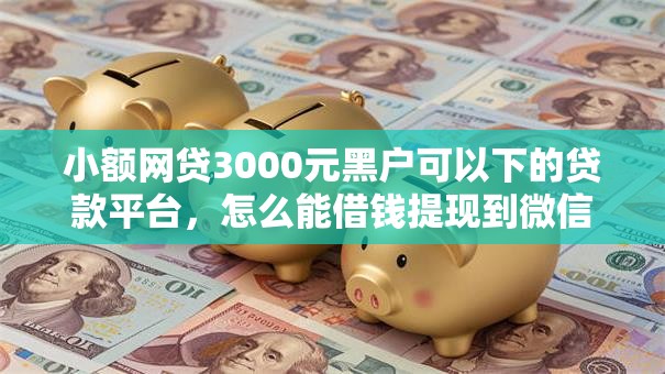 小额网贷3000元黑户可以下的贷款平台，怎么能借钱提现到微信的6个平台介绍