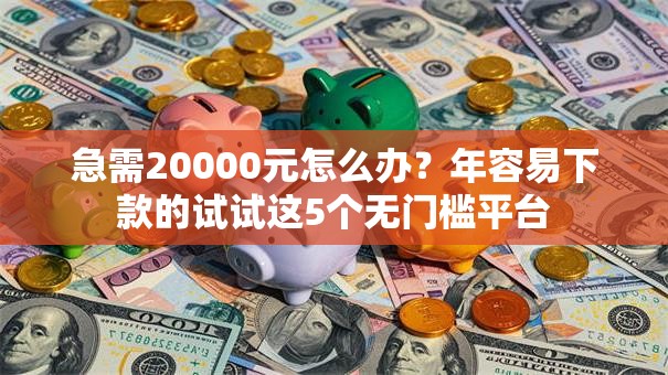 急需20000元怎么办?年容易下款的试试这5个无门槛平台 急需20000元怎么办?年容易下款的试试这5个无门槛平台