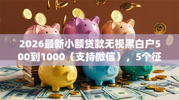 2026最新小额贷款无视黑白户500到1000（支持微信），5个征信花居然都下款了的app无私分享