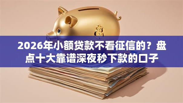2026年小额贷款不看征信的？盘点十大靠谱深夜秒下款的口子