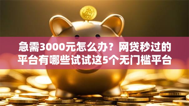 急需3000元怎么办?网贷秒过的平台有哪些试试这5个无门槛平台 急需3000元怎么办?网贷秒过的平台有哪些试试这5个无门槛平台
