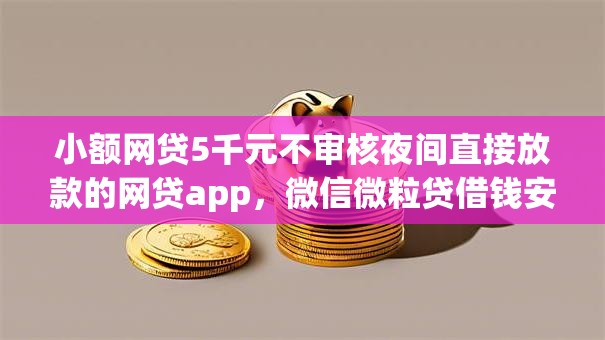 小额网贷5千元不审核夜间直接放款的网贷app,微信微粒贷借钱安全的6个平台介绍 小额网贷5千元不审核夜间直接放款的网贷app,微信微粒贷借钱安全的6个平台介绍