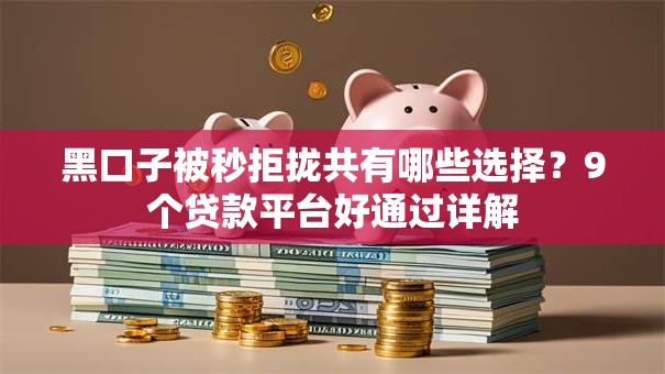 黑口子被秒拒拢共有哪些选择？9个贷款平台好通过详解