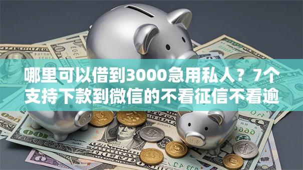 哪里可以借到3000急用私人？7个支持下款到微信的不看征信不看逾期的借钱平台