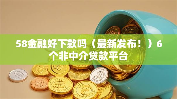 58金融好下款吗（最新发布！）6个非中介贷款平台