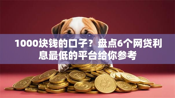1000块钱的口子？盘点6个网贷利息最低的平台给你参考