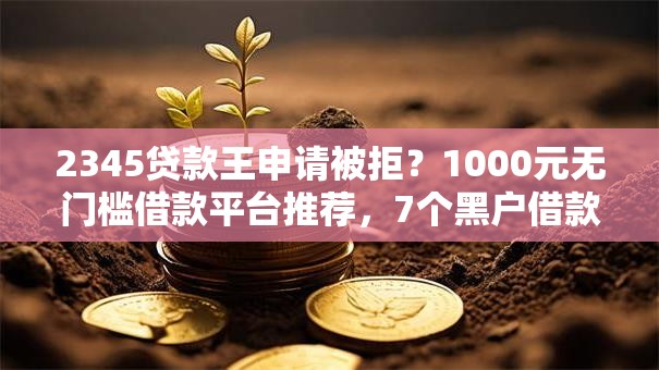 2345贷款王申请被拒？1000元无门槛借款平台推荐，7个黑户借款平台容易通过审核盘点