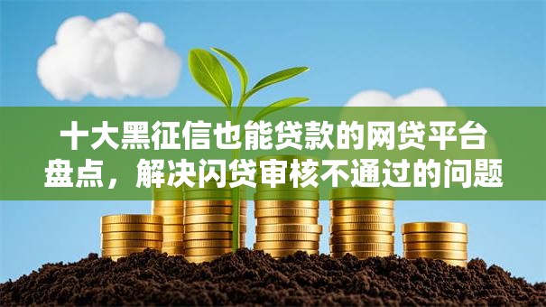 十大黑征信也能贷款的网贷平台盘点，解决闪贷审核不通过的问题