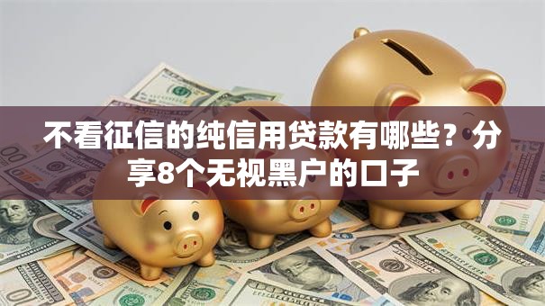 不看征信的纯信用贷款有哪些?分享8个无视黑户的口子 不看征信的纯信用贷款有哪些?分享8个无视黑户的口子
