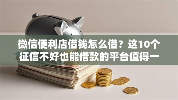微信便利店借钱怎么借?这10个征信不好也能借款的平台值得一试 微信便利店借钱怎么借?这10个征信不好也能借款的平台值得一试