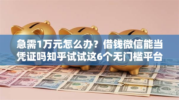 急需1万元怎么办?借钱微信能当凭证吗知乎试试这6个无门槛平台 急需1万元怎么办?借钱微信能当凭证吗知乎试试这6个无门槛平台